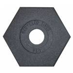 Tube Base Hexagonal 18 lb Recycled Rubber for Delineator Post